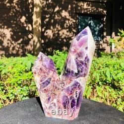 2 Pieces 6.42LB Natural Dreamy amethyst multiple pointed pillar healing 1160