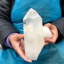 2 Pieces 6.51LB Natural Clear Quartz Crystal Cluster Mineral Specimen 2883