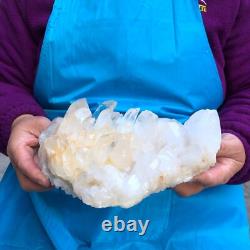 2 Pieces 7.17LB Natural Transparent White Quartz Crystal Cluster Specimen 429