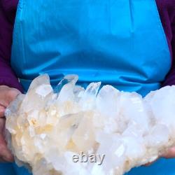 2 Pieces 7.17LB Natural Transparent White Quartz Crystal Cluster Specimen 429