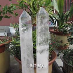 2 Pieces NATURAL CLEAR quartz crystal point healing