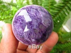 2 Pieces RARE NATURAL Charoite Beads quartz crystal sphere ball healing