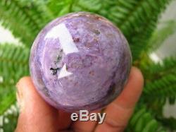 2 Pieces RARE NATURAL Charoite Beads quartz crystal sphere ball healing