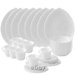 2 SETS of Vine Collection Opal 40-Piece Glassware Dinnerware Set by Matashi