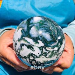 2 pieces 1800g Natural aquatic Agate Ball Quartz Crystal Sphere Healing 2107