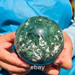 2 pieces 1800g Natural aquatic Agate Ball Quartz Crystal Sphere Healing 2107