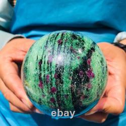 2 pieces 1890g Top Natural Red-Green Treasure Ball Quartz Crystal Healing 2069