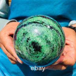 2 pieces 1890g Top Natural Red-Green Treasure Ball Quartz Crystal Healing 2069