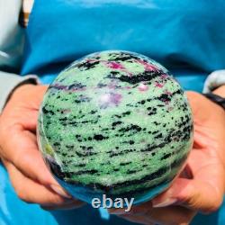 2 pieces 1890g Top Natural Red-Green Treasure Ball Quartz Crystal Healing 2069