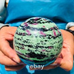 2 pieces 1890g Top Natural Red-Green Treasure Ball Quartz Crystal Healing 2069