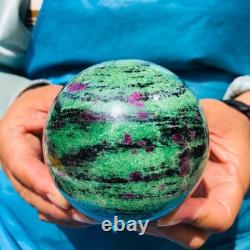 2 pieces 1890g Top Natural Red-Green Treasure Ball Quartz Crystal Healing 2069