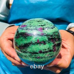 2 pieces 1890g Top Natural Red-Green Treasure Ball Quartz Crystal Healing 2069