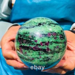 2 pieces 1890g Top Natural Red-Green Treasure Ball Quartz Crystal Healing 2069