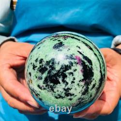 2 pieces 1890g Top Natural Red-Green Treasure Ball Quartz Crystal Healing 2069