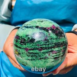 2 pieces 1890g Top Natural Red-Green Treasure Ball Quartz Crystal Healing 2069