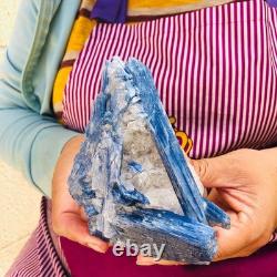 2 pieces 1960g Rare Blue Crystal Natural Kyanite Rough Gem mineral Specimen 1917