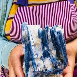 2 pieces 1960g Rare Blue Crystal Natural Kyanite Rough Gem mineral Specimen 1917