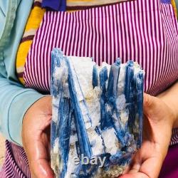 2 pieces 1960g Rare Blue Crystal Natural Kyanite Rough Gem mineral Specimen 1917