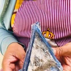 2 pieces 1960g Rare Blue Crystal Natural Kyanite Rough Gem mineral Specimen 1917