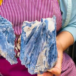 2 pieces 1960g Rare Blue Crystal Natural Kyanite Rough Gem mineral Specimen 1917