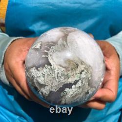 2 pieces 2330g Natural aquatic Agate Ball Quartz Crystal Sphere Healing 2093