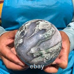 2 pieces 2330g Natural aquatic Agate Ball Quartz Crystal Sphere Healing 2093