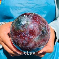 2 pieces 2550g Natural aquatic Agate Ball Quartz Crystal Sphere Healing 2087
