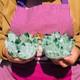 2 Pieces 3.5lb Rare Twinkling Green Phantom Quartz Crystal Cluster Specimen 1822