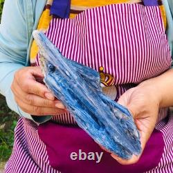 2 pieces 3.6LB Rare Natural Beautiful Blue With Crystal Quartz Specimen 1901
