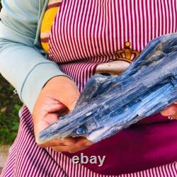 2 pieces 3.6LB Rare Natural Beautiful Blue With Crystal Quartz Specimen 1901