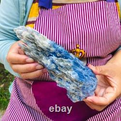 2 pieces 3.6LB Rare Natural Beautiful Blue With Crystal Quartz Specimen 1901