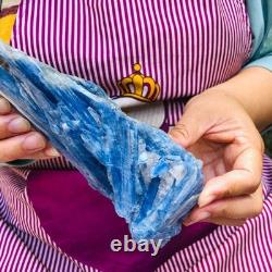 2 pieces 3.6LB Rare Natural Beautiful Blue With Crystal Quartz Specimen 1901