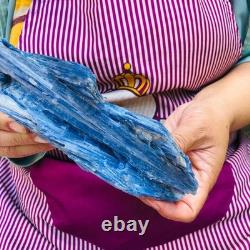 2 pieces 3.6LB Rare Natural Beautiful Blue With Crystal Quartz Specimen 1901