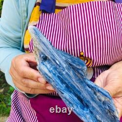 2 pieces 3.6LB Rare Natural Beautiful Blue With Crystal Quartz Specimen 1901