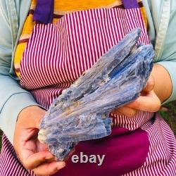 2 pieces 3.6LB Rare Natural Beautiful Blue With Crystal Quartz Specimen 1901