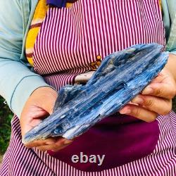 2 pieces 3.6LB Rare Natural Beautiful Blue With Crystal Quartz Specimen 1901