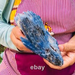 2 pieces 4.2LB Rare Natural Beautiful Blue With Crystal Quartz Specimen 1897