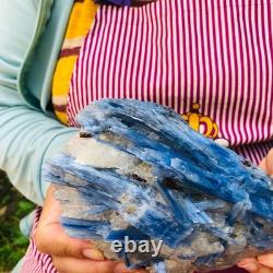 2 pieces 4.2LB Rare Natural Beautiful Blue With Crystal Quartz Specimen 1897