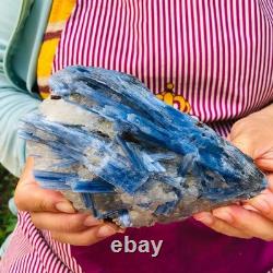 2 pieces 4.2LB Rare Natural Beautiful Blue With Crystal Quartz Specimen 1897