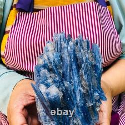 2 pieces 4.2LB Rare Natural Beautiful Blue With Crystal Quartz Specimen 1897