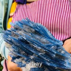 2 pieces 4.2LB Rare Natural Beautiful Blue With Crystal Quartz Specimen 1897