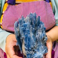 2 pieces 4.2LB Rare Natural Beautiful Blue With Crystal Quartz Specimen 1897