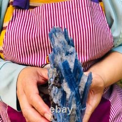 2 pieces 4.2LB Rare Natural Beautiful Blue With Crystal Quartz Specimen 1897