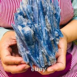 2 pieces 4.2LB Rare Natural Beautiful Blue With Crystal Quartz Specimen 1897