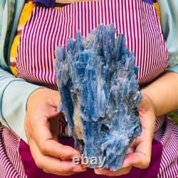 2 pieces 4.2LB Rare Natural Beautiful Blue With Crystal Quartz Specimen 1897