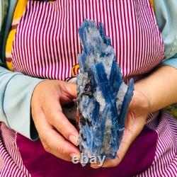2 pieces 4.2LB Rare Natural Beautiful Blue With Crystal Quartz Specimen 1897