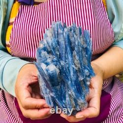 2 pieces 4.2LB Rare Natural Beautiful Blue With Crystal Quartz Specimen 1897