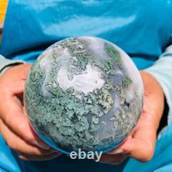 2 pieces 4.35LB Natural Water Grass Agate Ball Quartz Crystal Specimen 2106