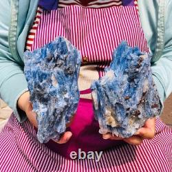 2 pieces 4.88LB Natural Blue Crystal Kyanite Rough Gem mineral Specimen 1899