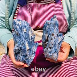 2 pieces 4.88LB Natural Blue Crystal Kyanite Rough Gem mineral Specimen 1899